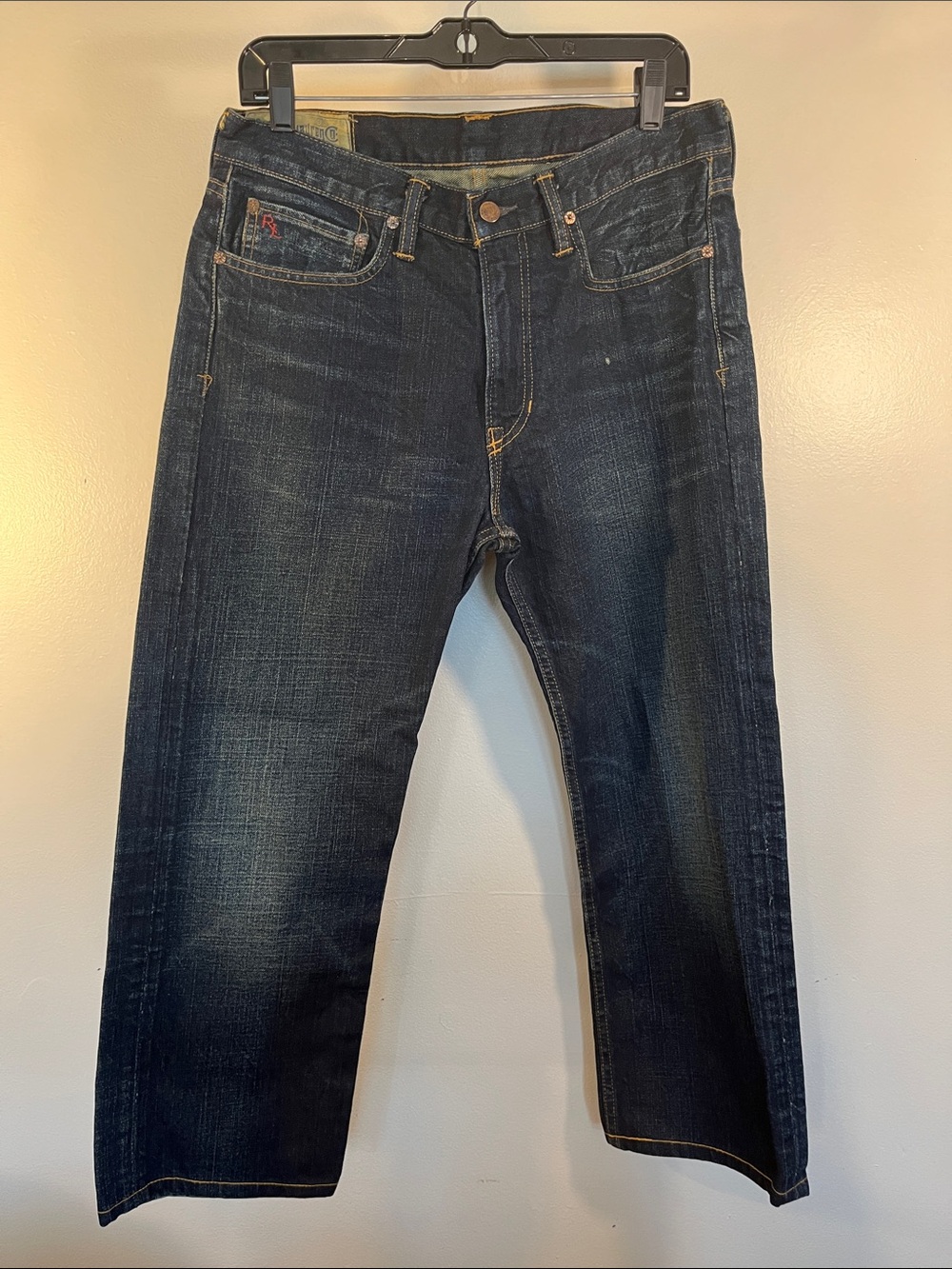 Ralph Lauren Men's Straight Dark Blue Denim Jeans